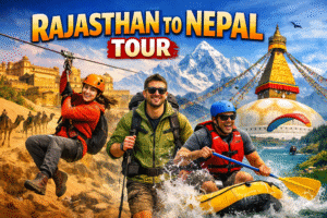 Historic Rajasthan forts and Nepal scenic valleys travel tour image