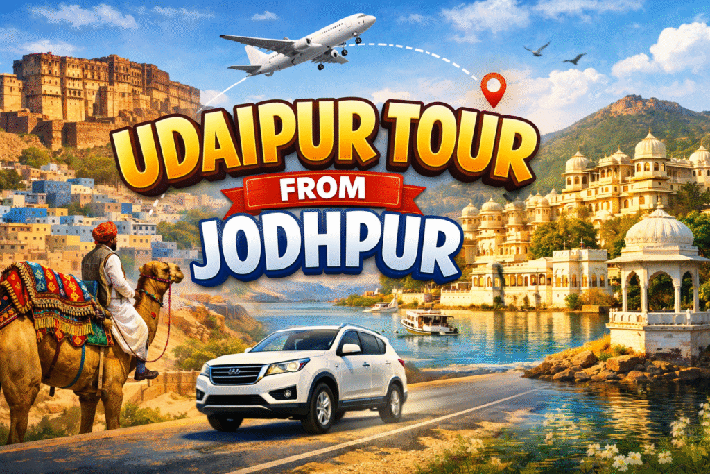 Plan smooth road travel from Jodhpur towards Udaipur by taxi