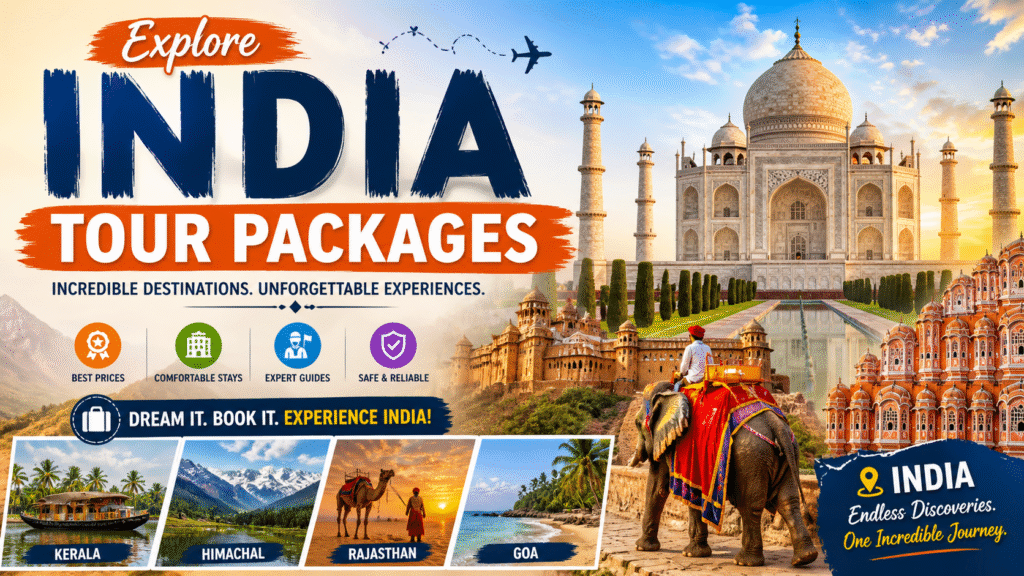 Travelers exploring famous attractions during an India tour plan