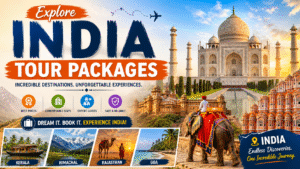 Travelers exploring famous attractions during an India tour plan
