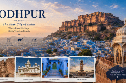 Family enjoying sightseeing at popular tourist attractions and family-friendly activities in Jodhpur, Rajasthan.