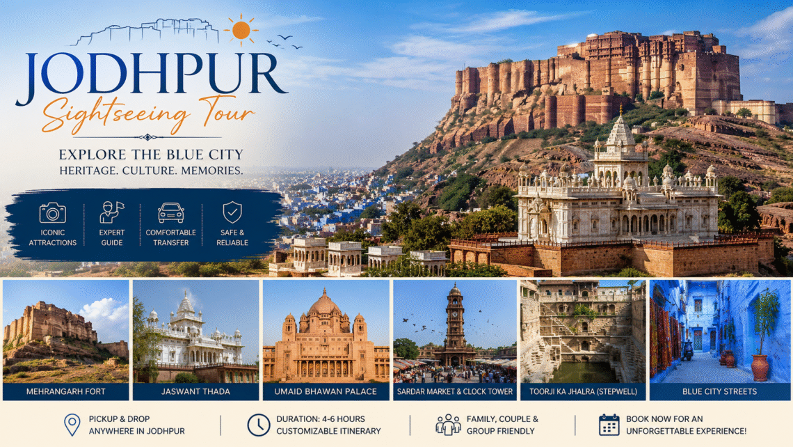 Complete Jodhpur Tour Guide for First-Time Travelers exploring Mehrangarh Fort, Jaswant Thada, local markets, and heritage attractions in Jodhpur.